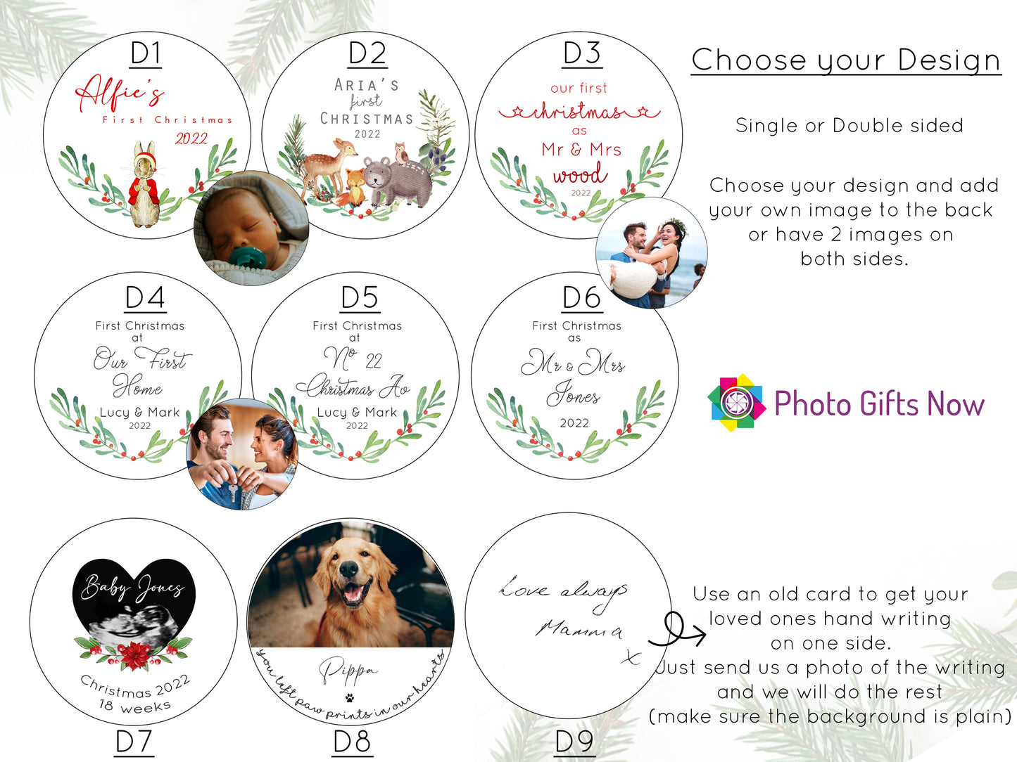 Personalised Christmas Bauble || First Christmas || Ceramic Decoration || Tree Decoration