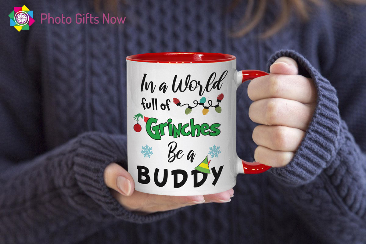 Christmas Grinch, Buddy the elf Movie Mug | Christmas Mug | Tea/ Coffee Cup |