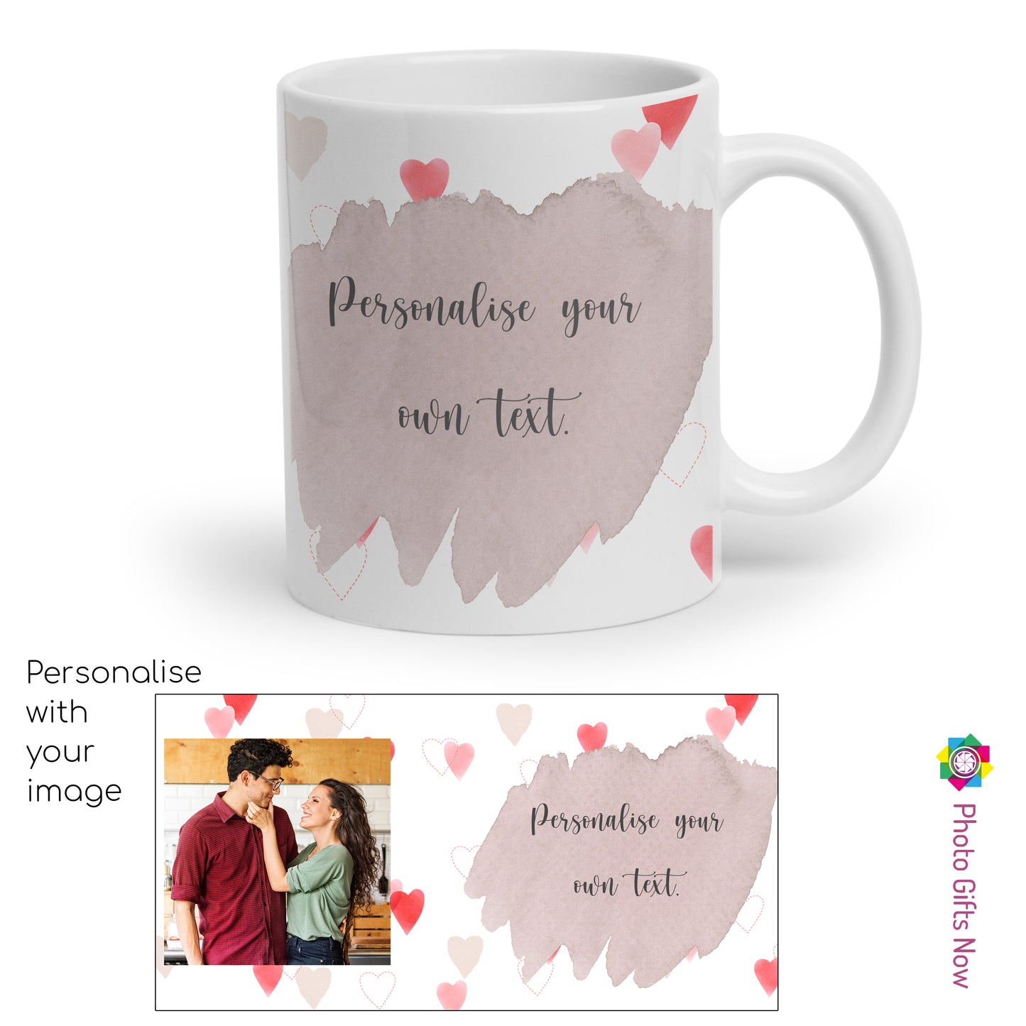 Personalised Valentines Day Mugs | For Her | 11oz Mug | Your Image Design Gift Present|