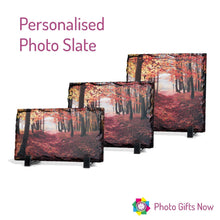 Load image into Gallery viewer, Photo Printed Rock Slate Display with Stand || Own Photo || Ideal Gift