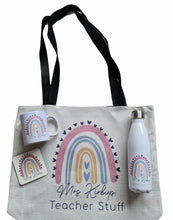 Load image into Gallery viewer, Personalised Tote Bag || Thank you Teacher Luxury Canvas Tote bag