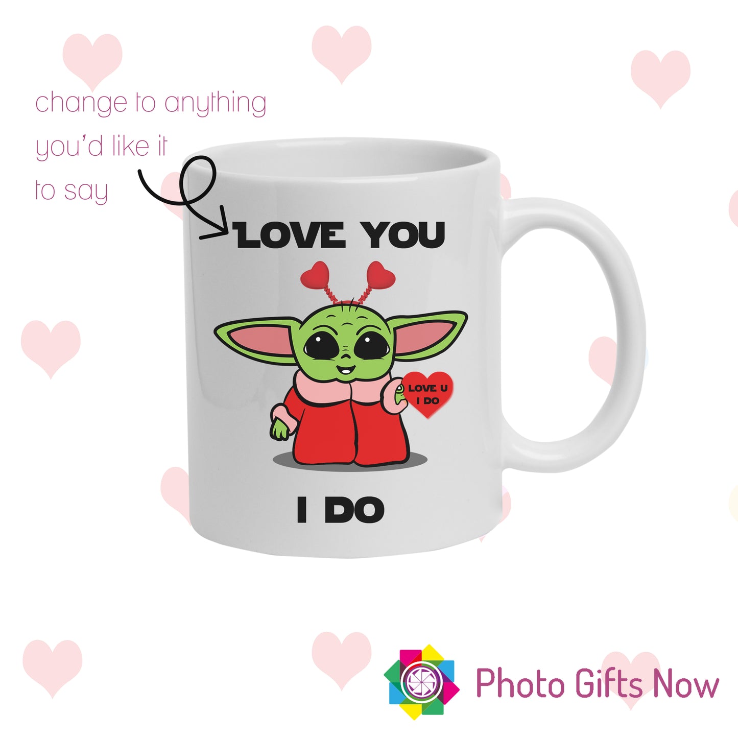 Personalised Valentines Yoda Mug || Yoda Best || Joke Gift || Starwars || Mandalorian