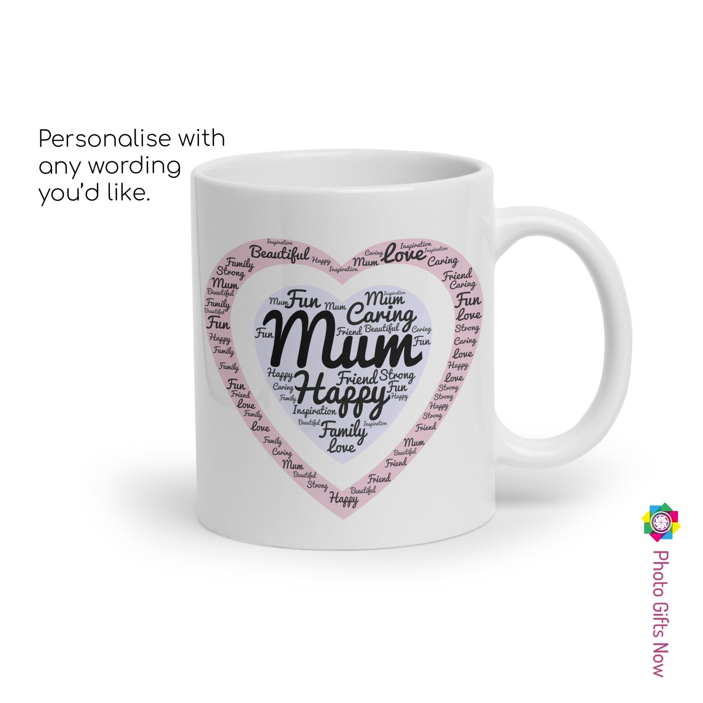 Personalised 11oz Mug || Grandma || Mum Design || White or Pink