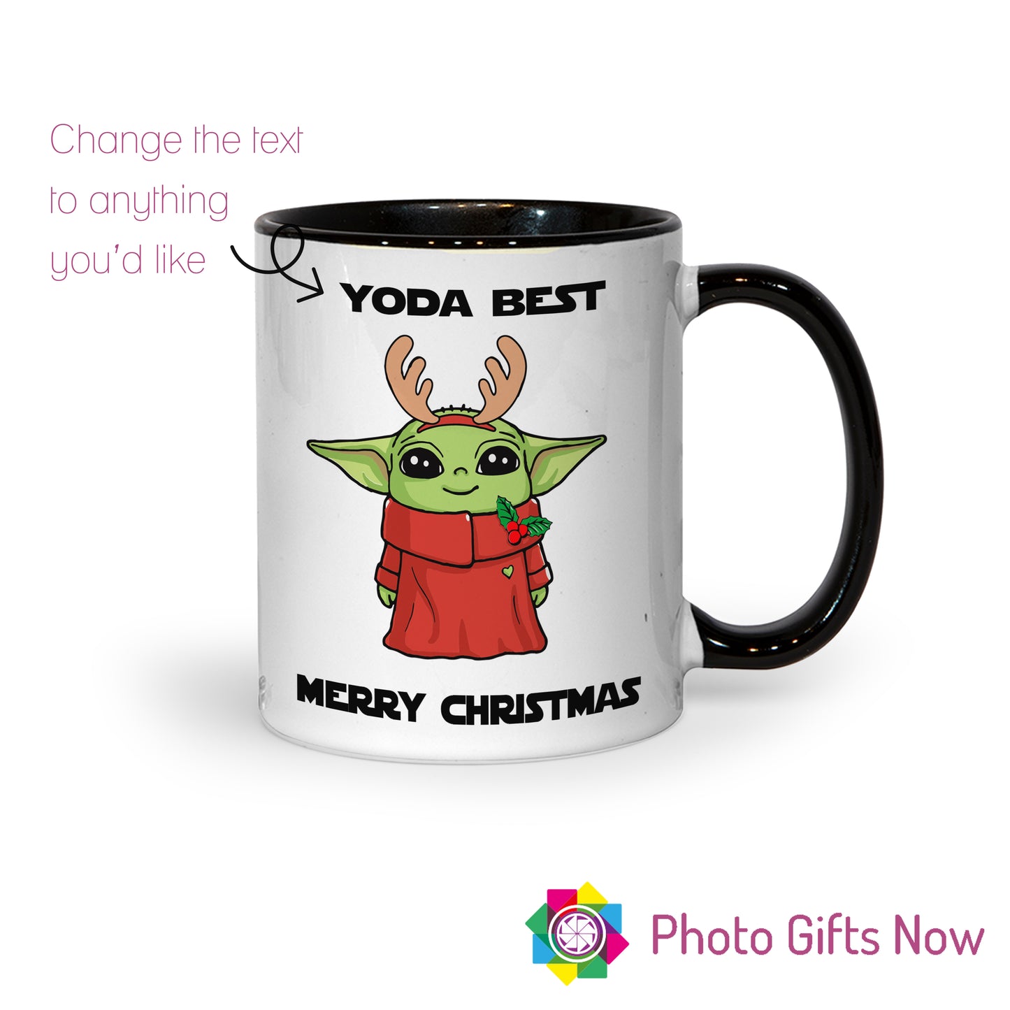Personalised CHRISTMAS Yoda Mug || Yoda Best || Joke Gift || Starwars || Mandalorian