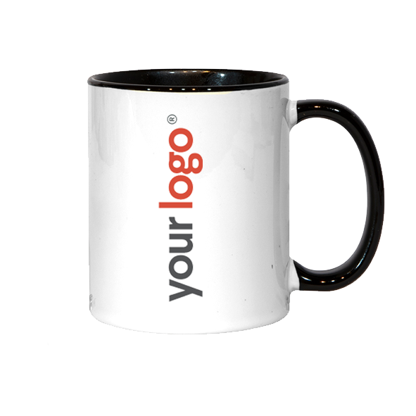 Branded Black Handle Mug