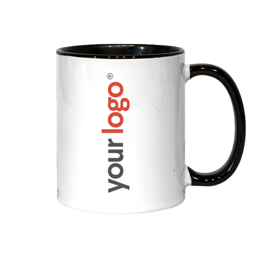 Branded Black Handle Mug