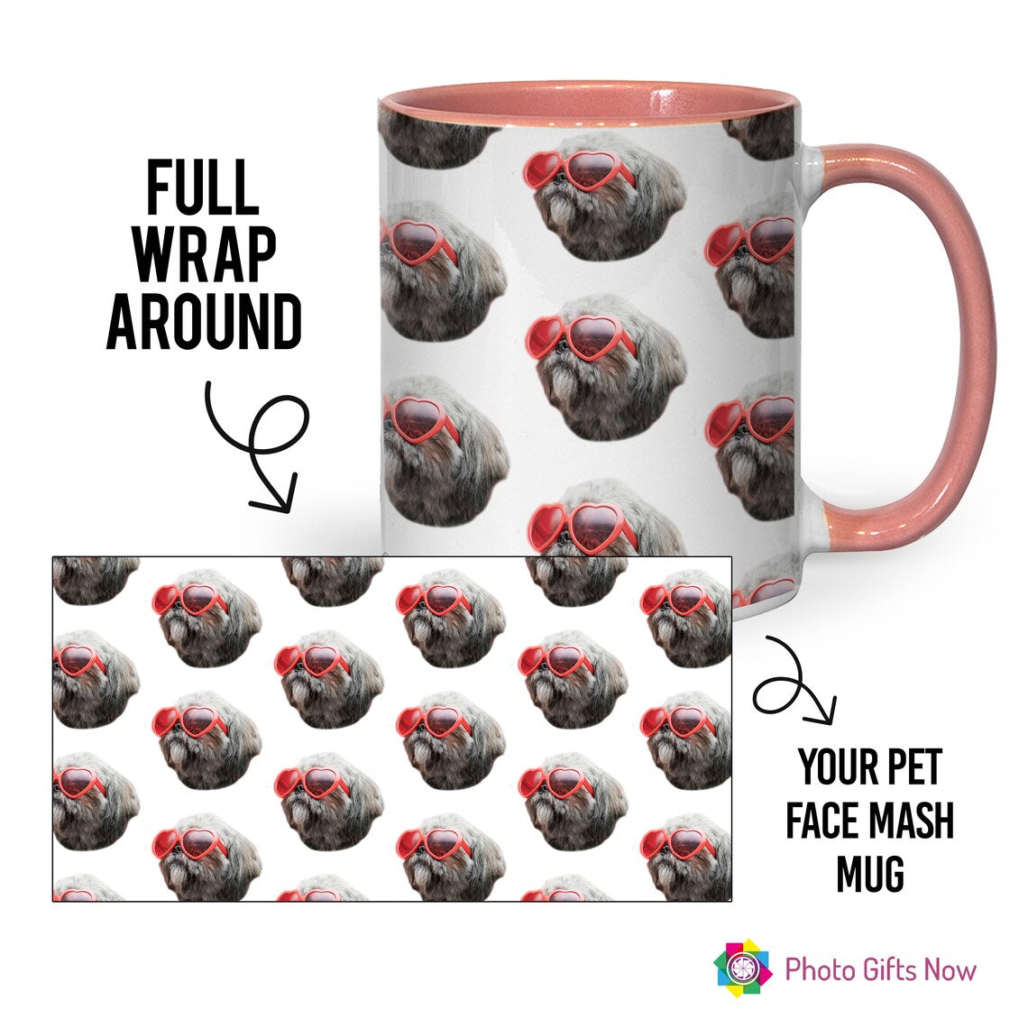 Personalised Collage Pet 11oz Mug - Tea & Coffe Gifts