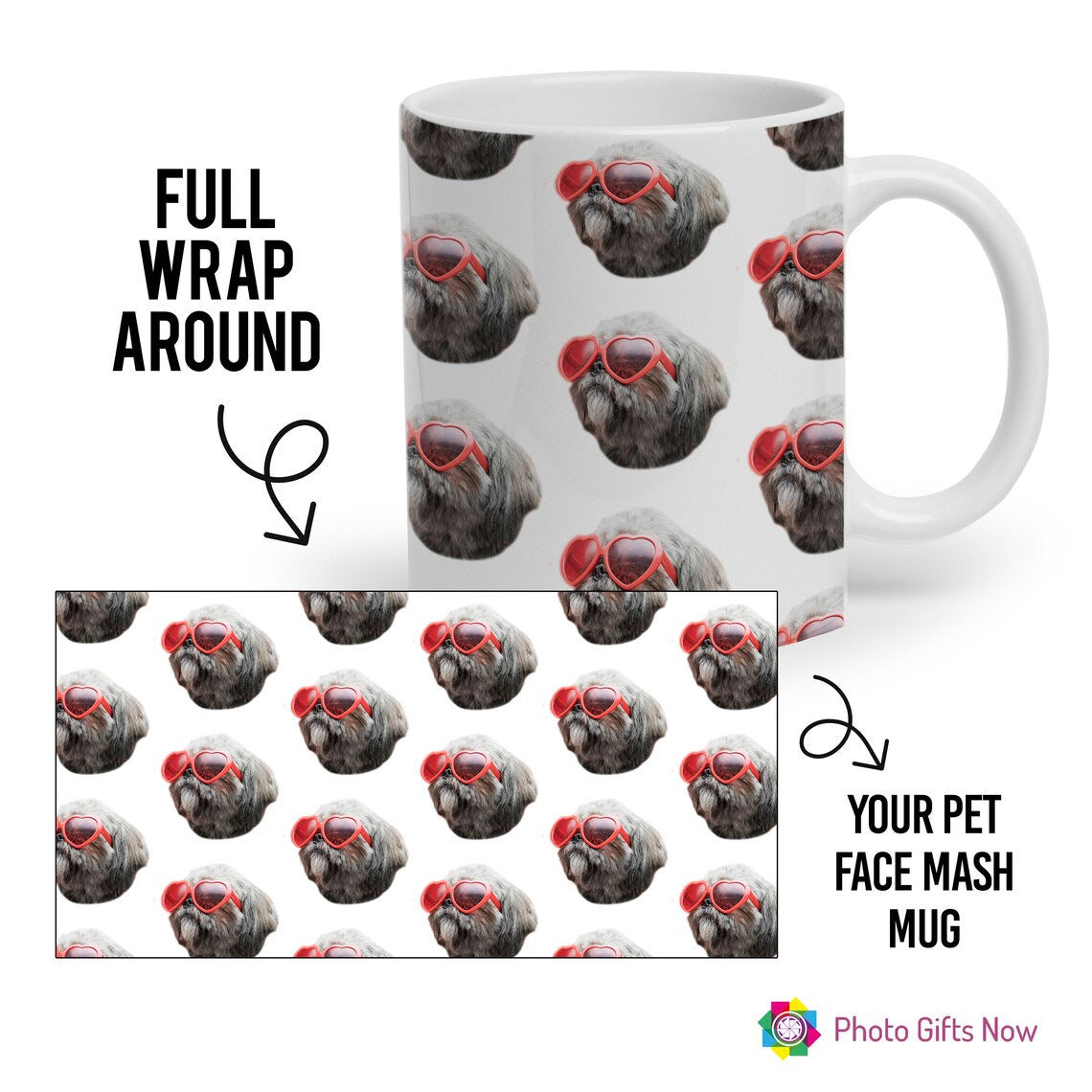 Personalised Collage Pet 11oz Mug - Tea & Coffe Gifts