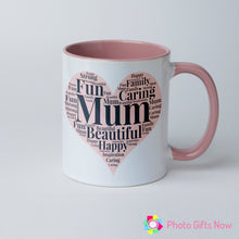 Load image into Gallery viewer, Personalised 11oz Mug || Grandma || Mum Design || White or Pink