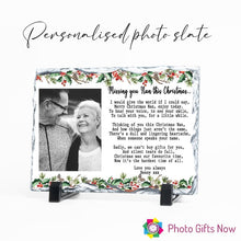 Load image into Gallery viewer, Personalised Memorial Photo Slate || Rectangle 19 x 14 cm