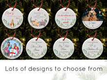 Load image into Gallery viewer, Personalised Christmas Bauble || Pet Memorial Ceramic Decoration || Tree Decoration