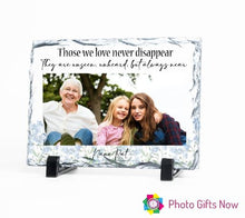 Load image into Gallery viewer, Personalised Memorial Photo Slate || Rectangle 19 x 14 cm