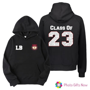 Personalised Leavers Hoodie || Class Of 23 || Grey or Black || Unisex || Adults/Kids ||