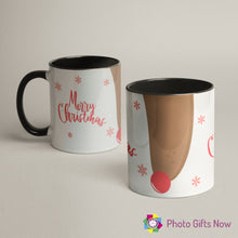 Load image into Gallery viewer, Christmas 11oz Black Handle Mug || Snowman OR Rudolph Nose