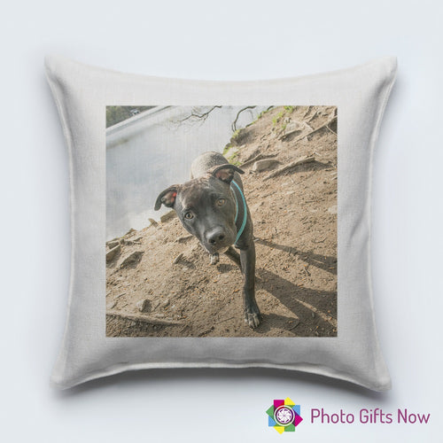 Personalised Luxury Soft Linen Cushion || Own Photo || Design