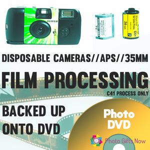 Film Processing 35mm / APS / Single Use Camera Colour Film Developing to DVD