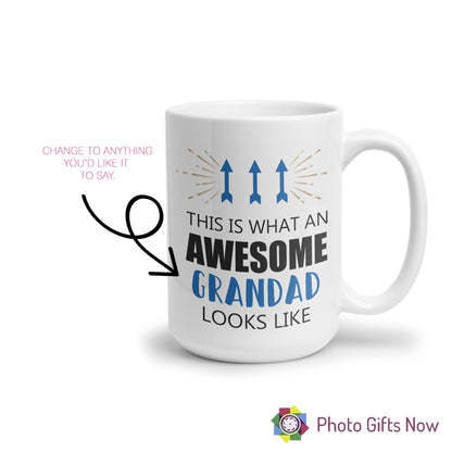 Personalised AWSOME Dad Mug || Grandad Mug|| Custom Cup