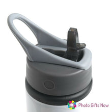 Load image into Gallery viewer, Personalised Metal 625 ml || Flip Top Water Bottle || BPA free || Black Initials