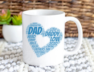 Word Collage || Father's Day Drinkware || Personalise with your words
