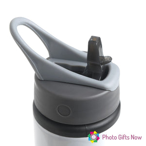Personalised Metal 625 ml || Flip Top Water Bottle || BPA free || Tractor
