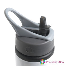 Load image into Gallery viewer, Personalised Metal 625 ml || Flip Top Water Bottle || BPA free || Own Photo || Design || Logo