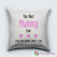 Load image into Gallery viewer, Mum || Grandma || Personalised Luxury Soft Linen Cushion