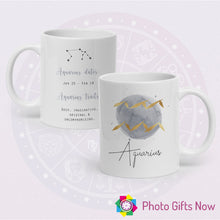 Load image into Gallery viewer, Personalised Star Sign 11oz Mug ||  Astrology, Horoscope, Zodiac Cup