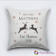 Load image into Gallery viewer, Christmas Luxury Soft Linen Cushion || With Or Without Insert.
