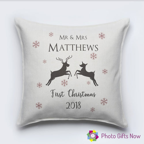 Christmas Luxury Soft Linen Cushion || With Or Without Insert.