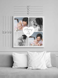 Mother's Day Canvas || 10"x10'' || 12"x12" || 16'' x 16'' || 20'' x 20'' || Real Wood