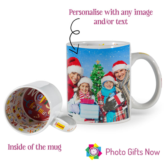 PERSONALISED Christmas 11oz Mug || Christmas cup with design inside