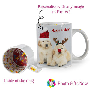 PERSONALISED Christmas 11oz Mug || Christmas cup with design inside