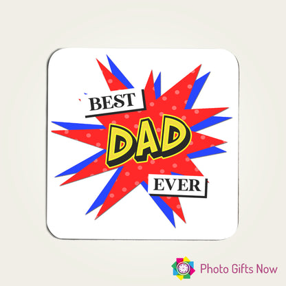 Dad Personalised Hardboard Coasters || Coffee & Tea