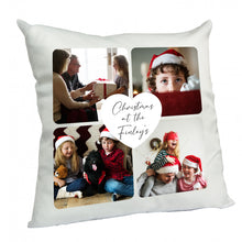 Load image into Gallery viewer, Personalised Christmas Cushion ||  WITH Insert || Christmas at the, First Christmas.