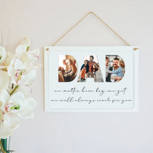 Personalised Father's Day Photo Hanging Sign || Rectangle Signs || Gift Idea ||