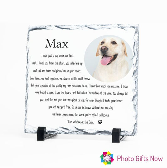 Pet Memorial Slate || Square Slate || Poem