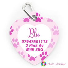 Load image into Gallery viewer, Personalised Dog Tag || Bone / Heart Dog ID ||