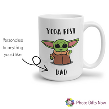 Load image into Gallery viewer, Personalised Yoda Mug || Yoda Best || Joke Gift || Starwars || Mandalorian