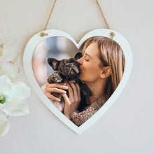 Load image into Gallery viewer, Personalised Photo Hanging Sign || Own Image || Heart Shaped || Gift Idea || Home Decor.