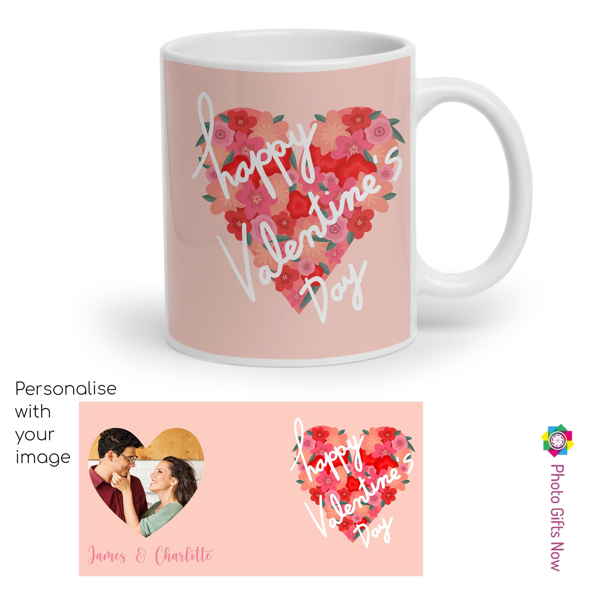 Personalised Valentines Day Mugs For Her 11oz Mug Custom Tea