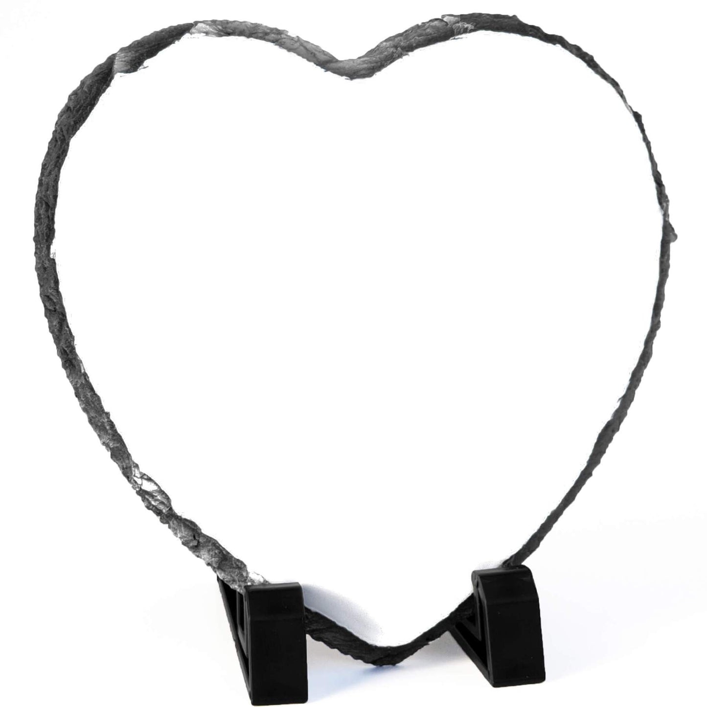 Personalised Heart Photo Printed Rock Slate || Desk Display Plaque Gift with Stand