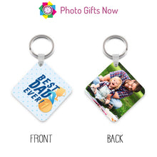 Load image into Gallery viewer, Father&#39;s Day Photo keyring || Double-sided || Square || Round || Your photo
