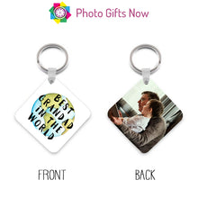 Load image into Gallery viewer, Father&#39;s Day Photo keyring || Double-sided || Square || Round || Your photo