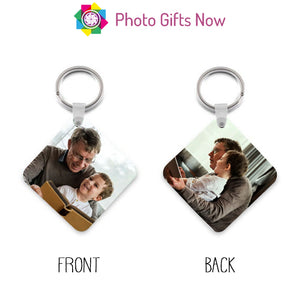 Father's Day Photo keyring || Double-sided || Square || Round || Your photo