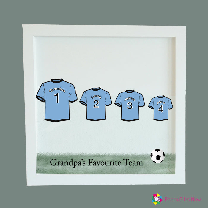 Personalised Square Photo Block || Family Football Shirt