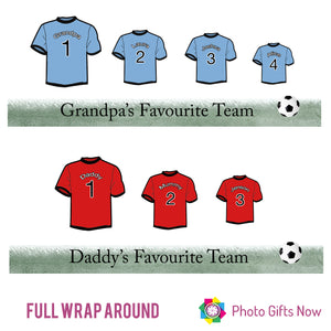 Personalised Rectangle Photo Hanging Sign|| Family Football Shirt