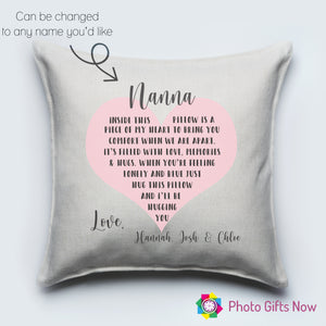 Mum || Grandma || Personalised Luxury Soft Linen Cushion