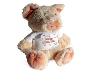 PERSONALISED I Pigging Love you Stuffed PIG Teddy with T-Shirt ||