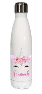 Personalised Stainless Steel 500ml || Bowling Water Bottle ||  Spring Unicorn || Chilly Design