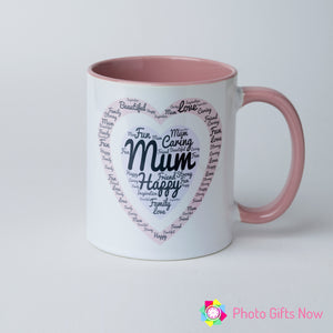 Personalised 11oz Mug || Grandma || Mum Design || White or Pink